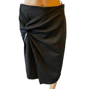 Kate Kasin Wear to Work Pencil Skirts for Women Stretch High Waist Wrap Front L